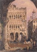 Samuel Prout C'a d'Oro,Venice oil painting